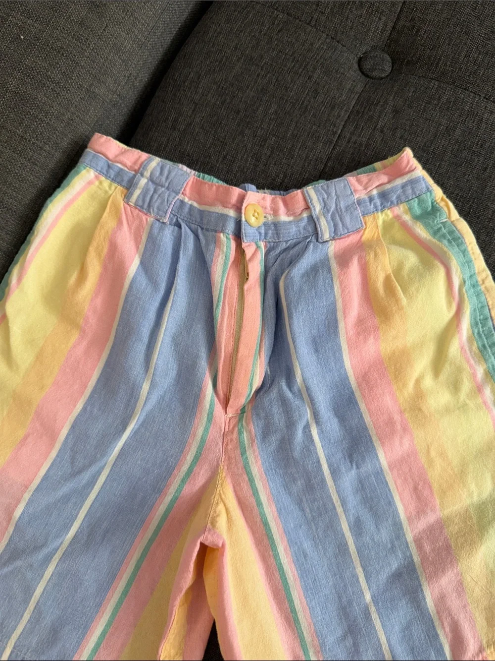 Ralph Lauren Pastel Multi-Stripe Flat Front Shorts